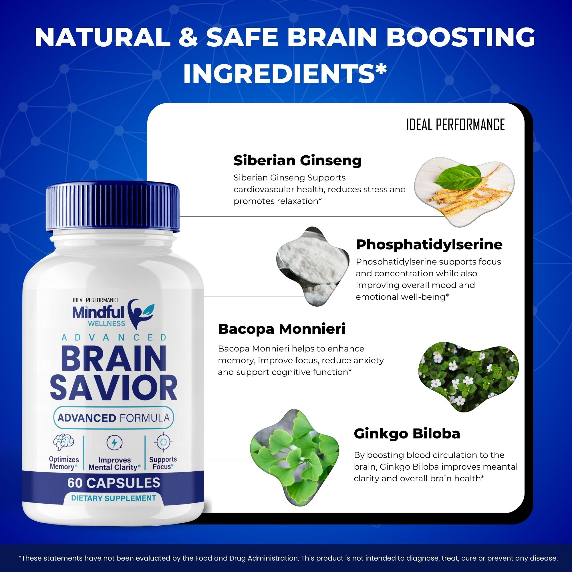 IDEAL PERFORMANCE Brain Savior in-use study desk scene for focus sessions.