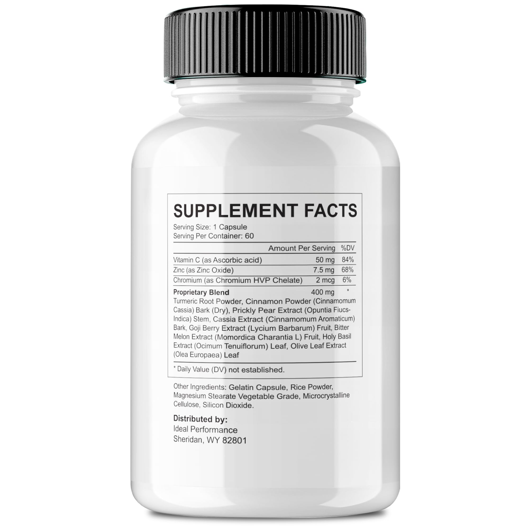IDEAL PERFORMANCE Clearer Vision bottle closeup capsules highlighting the advanced formula for eye health.