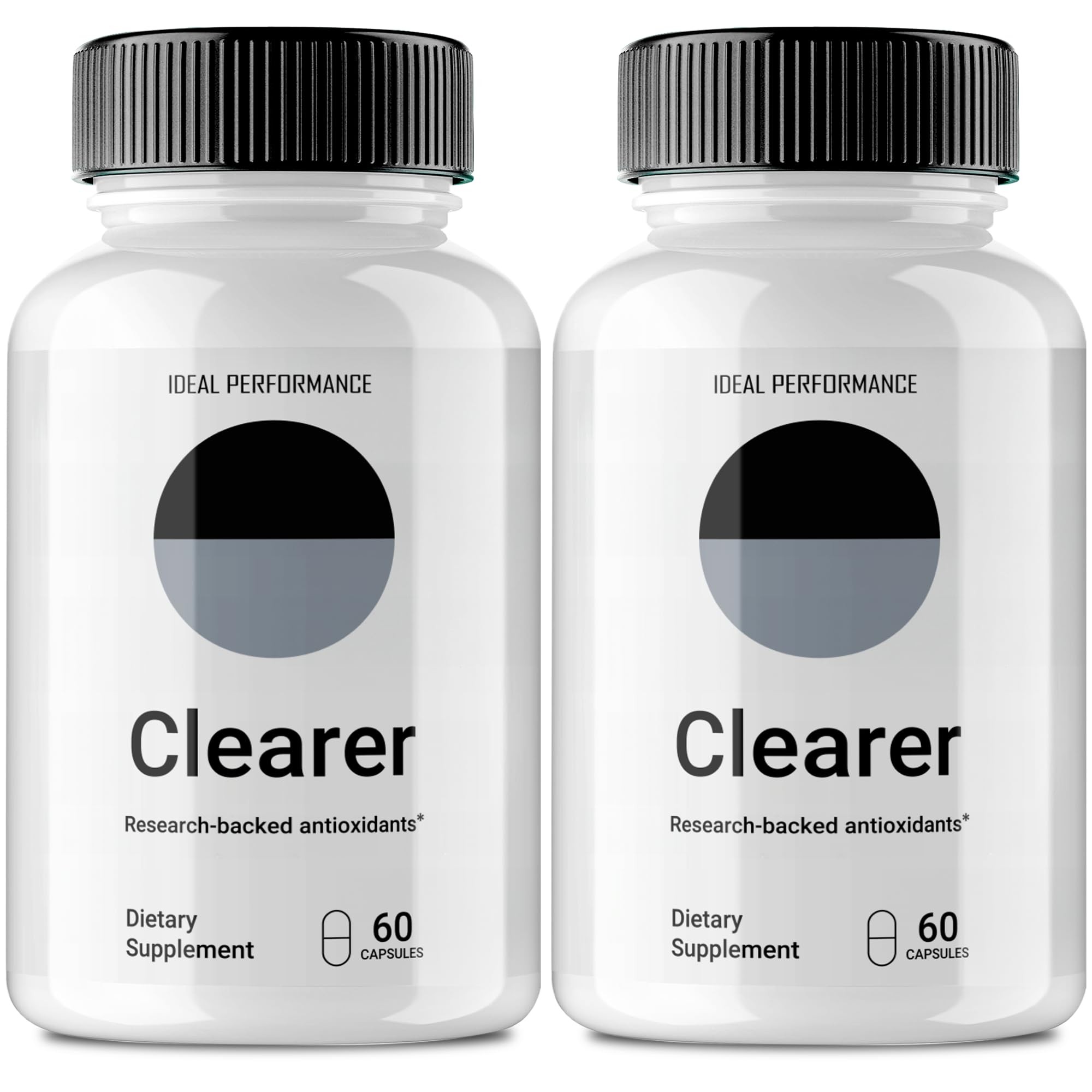 IDEAL PERFORMANCE Clearer Vision bottle front for everyday eye support and easy daily use.