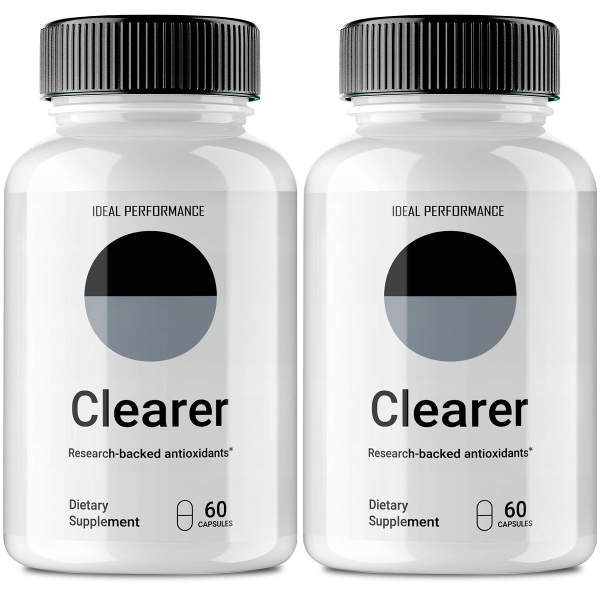 IDEAL PERFORMANCE Clearer Vision bottle front for everyday eye support and easy daily use.