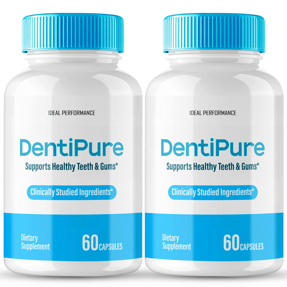 IDEAL PERFORMANCE Dentipure capsules bottle front showing premium packaging for daily fresh breath support