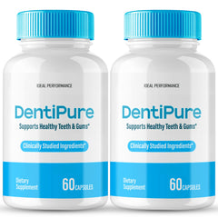 IDEAL PERFORMANCE Dentipure capsules bottle front showing premium packaging for daily fresh breath support
