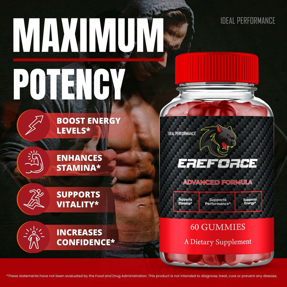 IDEAL PERFORMANCE Ereforce Gummies texture closeup reveals chewy consistency