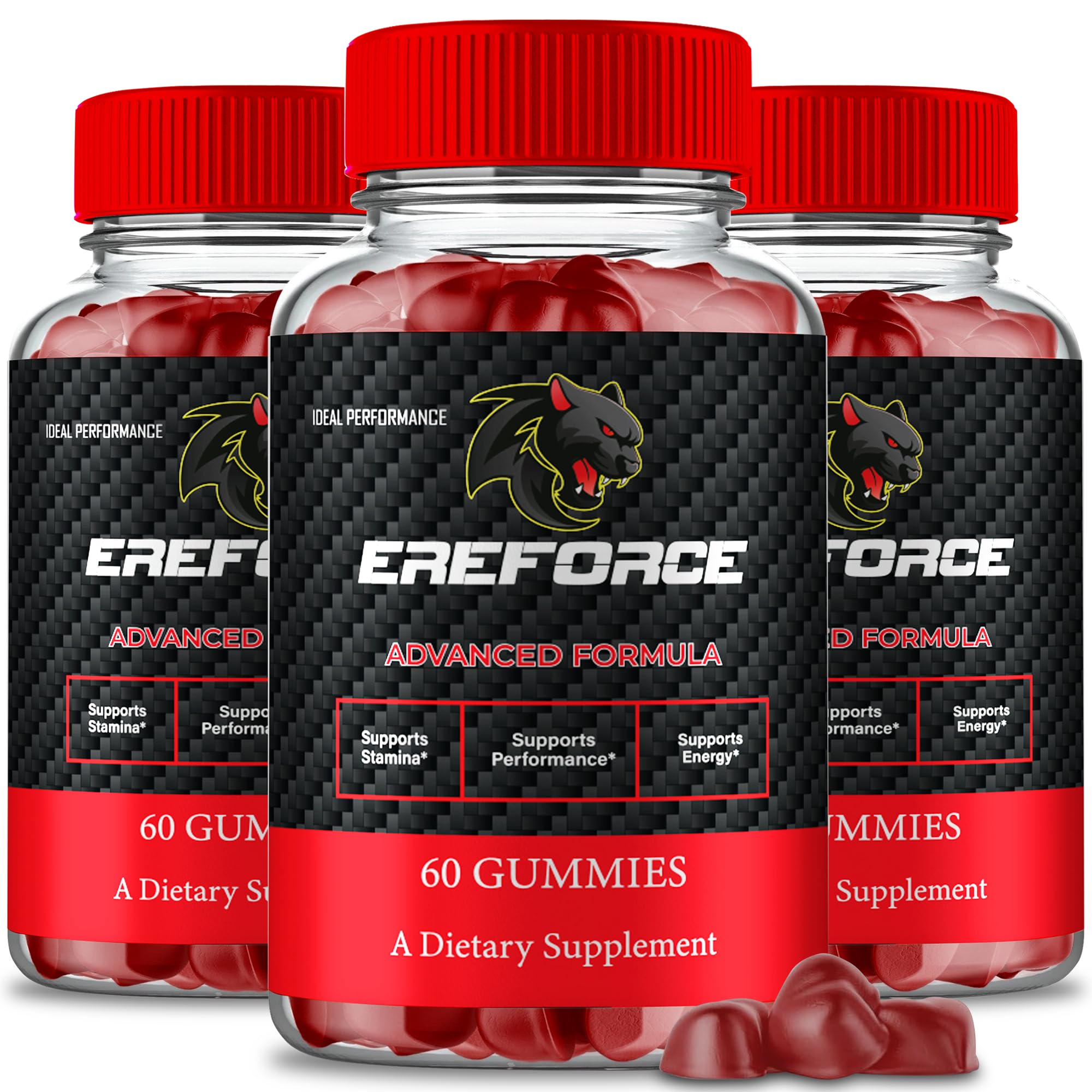 IDEAL PERFORMANCE Ereforce Gummies bottle front for daily wellness support