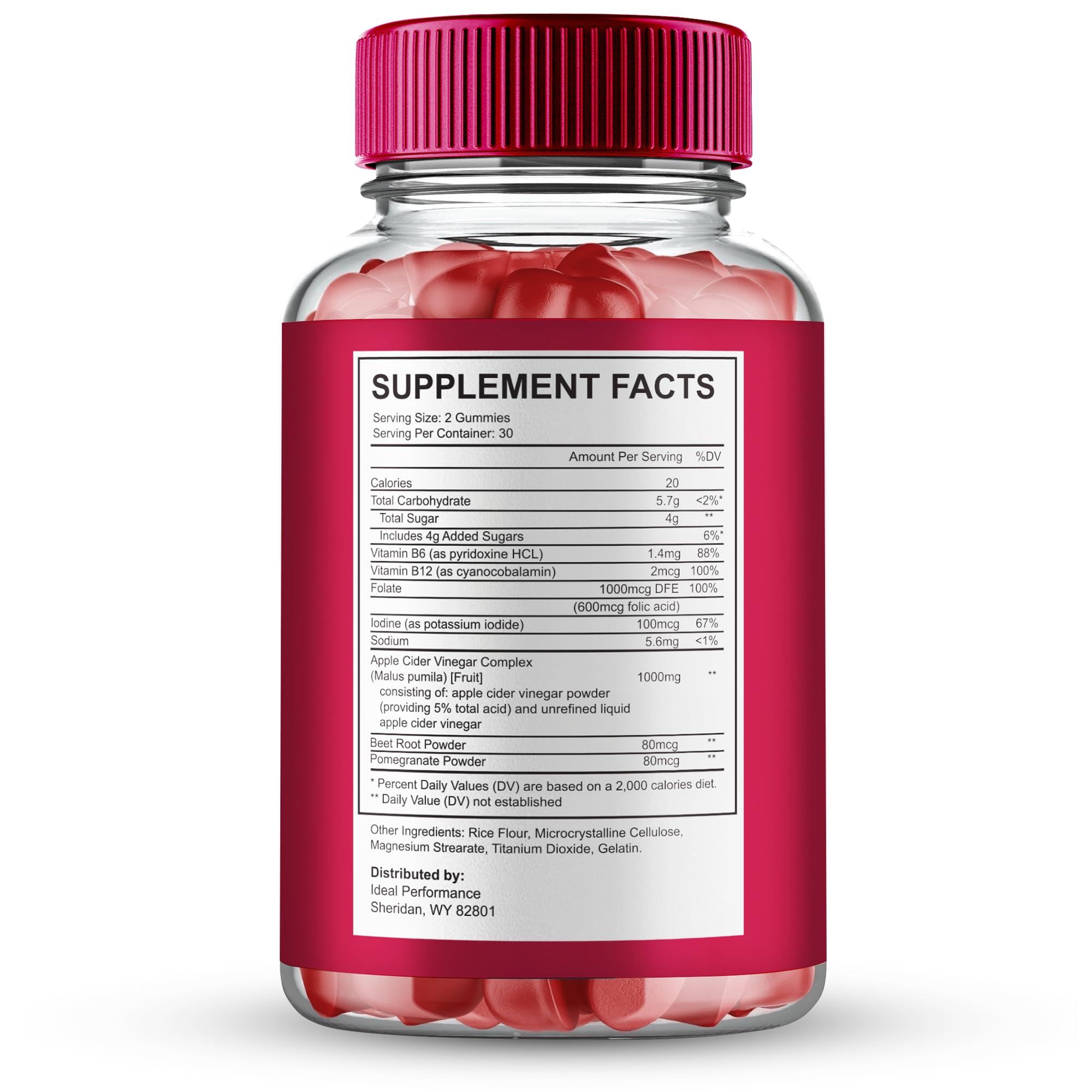 IDEAL PERFORMANCE Eros Bites Gummies bottle closeup highlighting chewable format