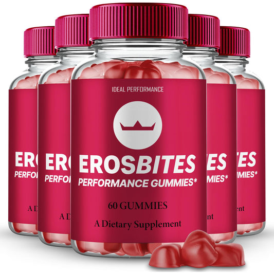 IDEAL PERFORMANCE Eros Bites gummies bottle for convenient daily wellness support.