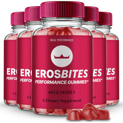 IDEAL PERFORMANCE Eros Bites gummies bottle for convenient daily wellness support.