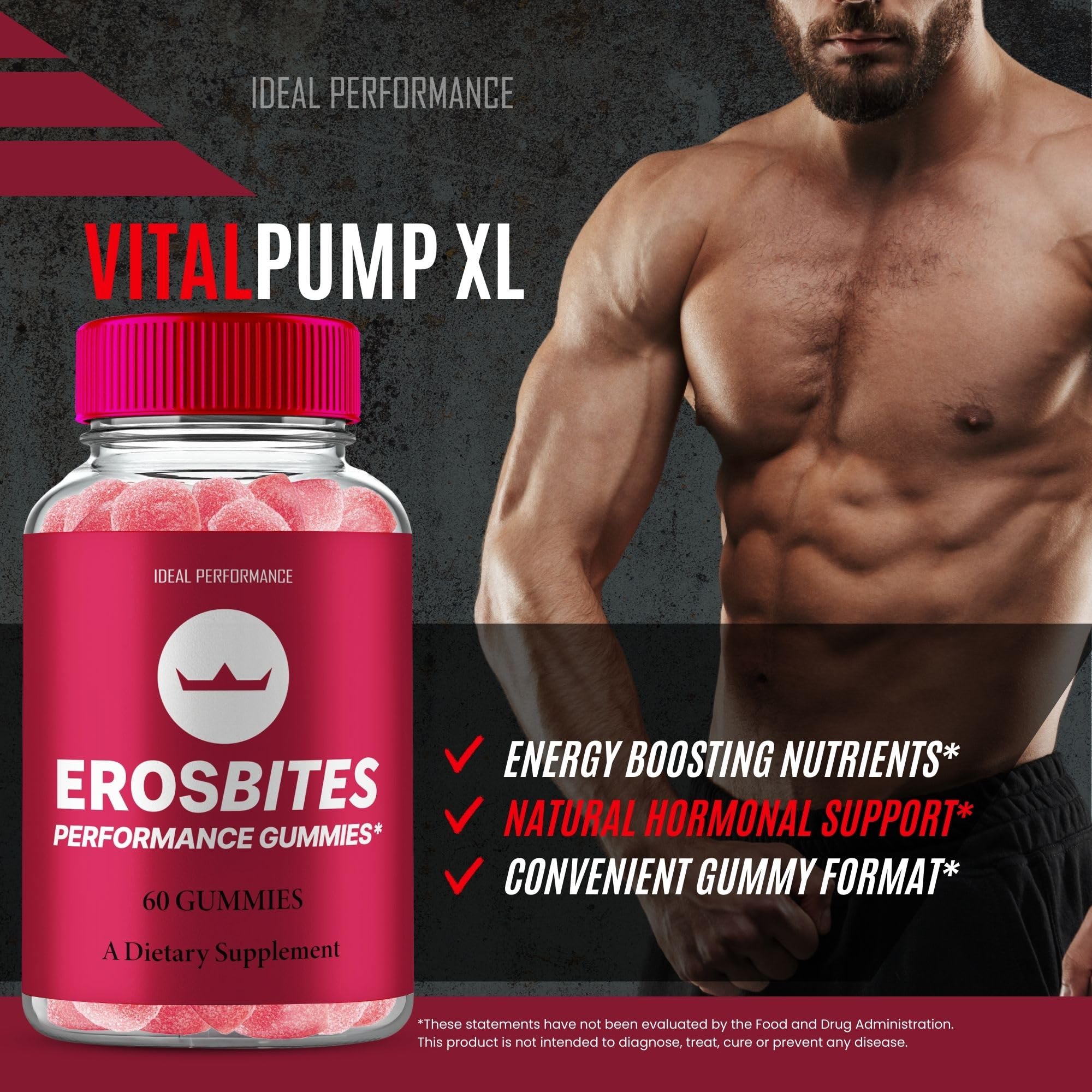 IDEAL PERFORMANCE Eros Bites gummies daily-use scene emphasizes routine fit.
