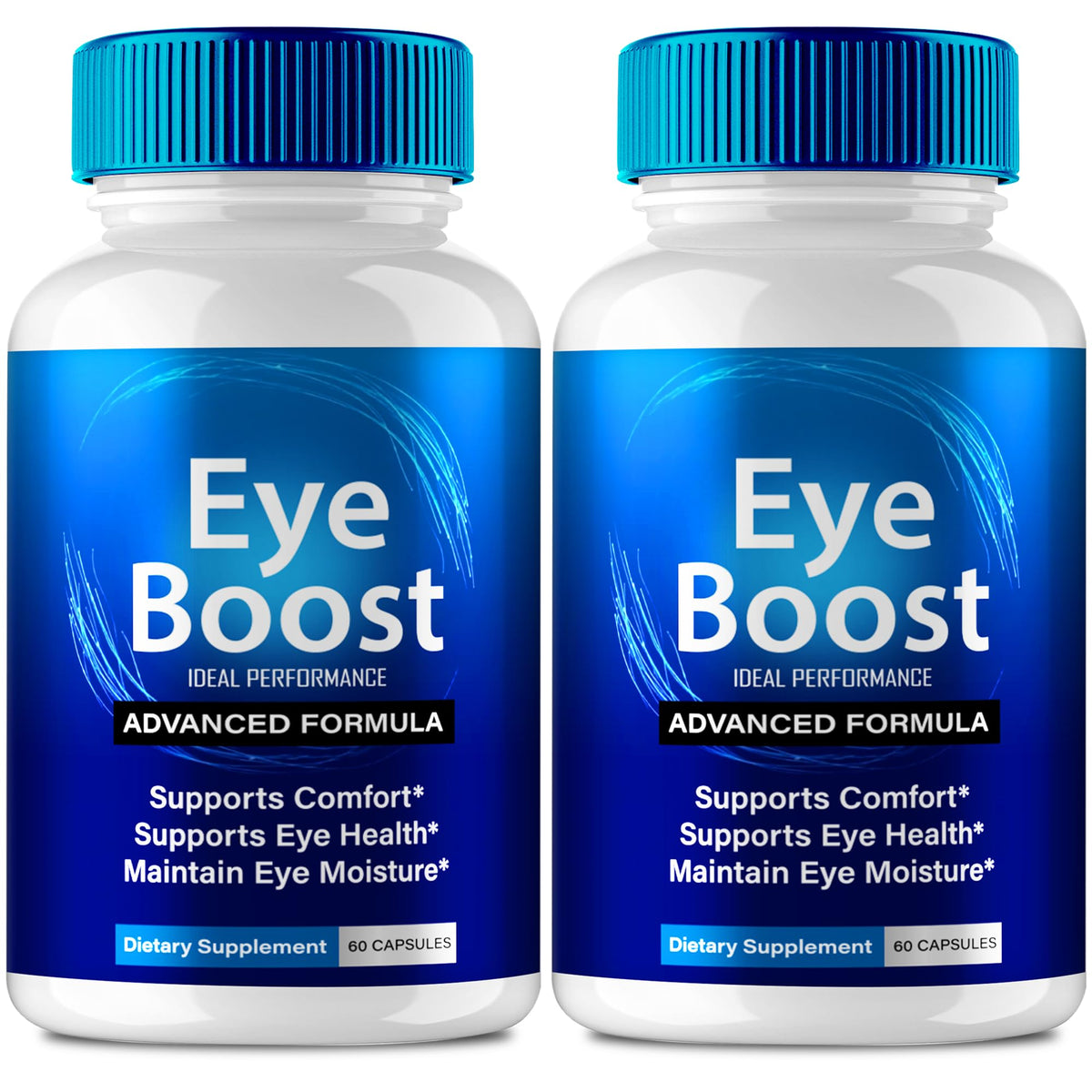IDEAL PERFORMANCE Eye Boost Capsules bottle promoting daily visual wellness.