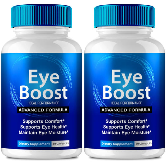 IDEAL PERFORMANCE Eye Boost Capsules bottle promoting daily visual wellness.