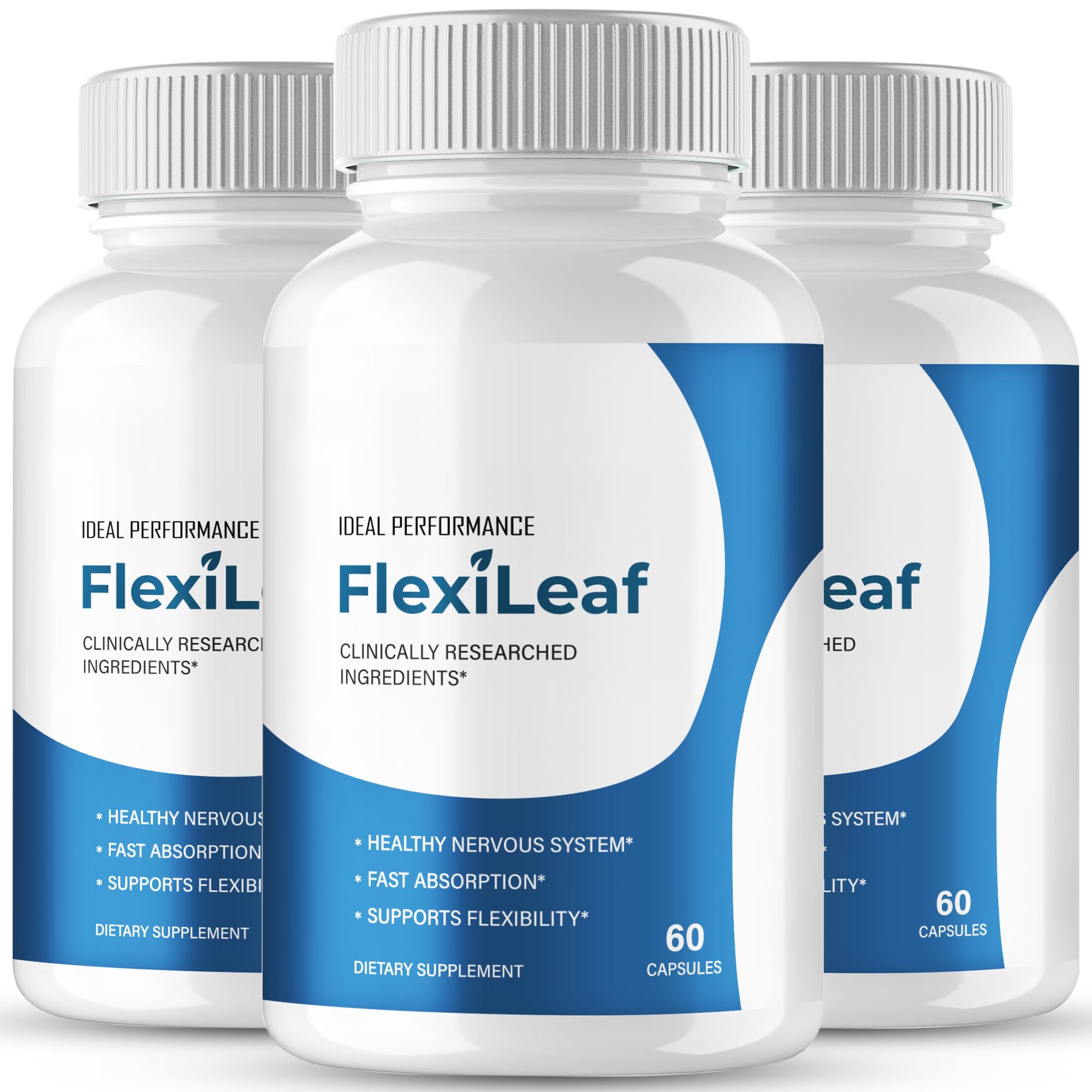 IDEAL PERFORMANCE Flexileaf capsules bottle close-up for joint support and mobility.