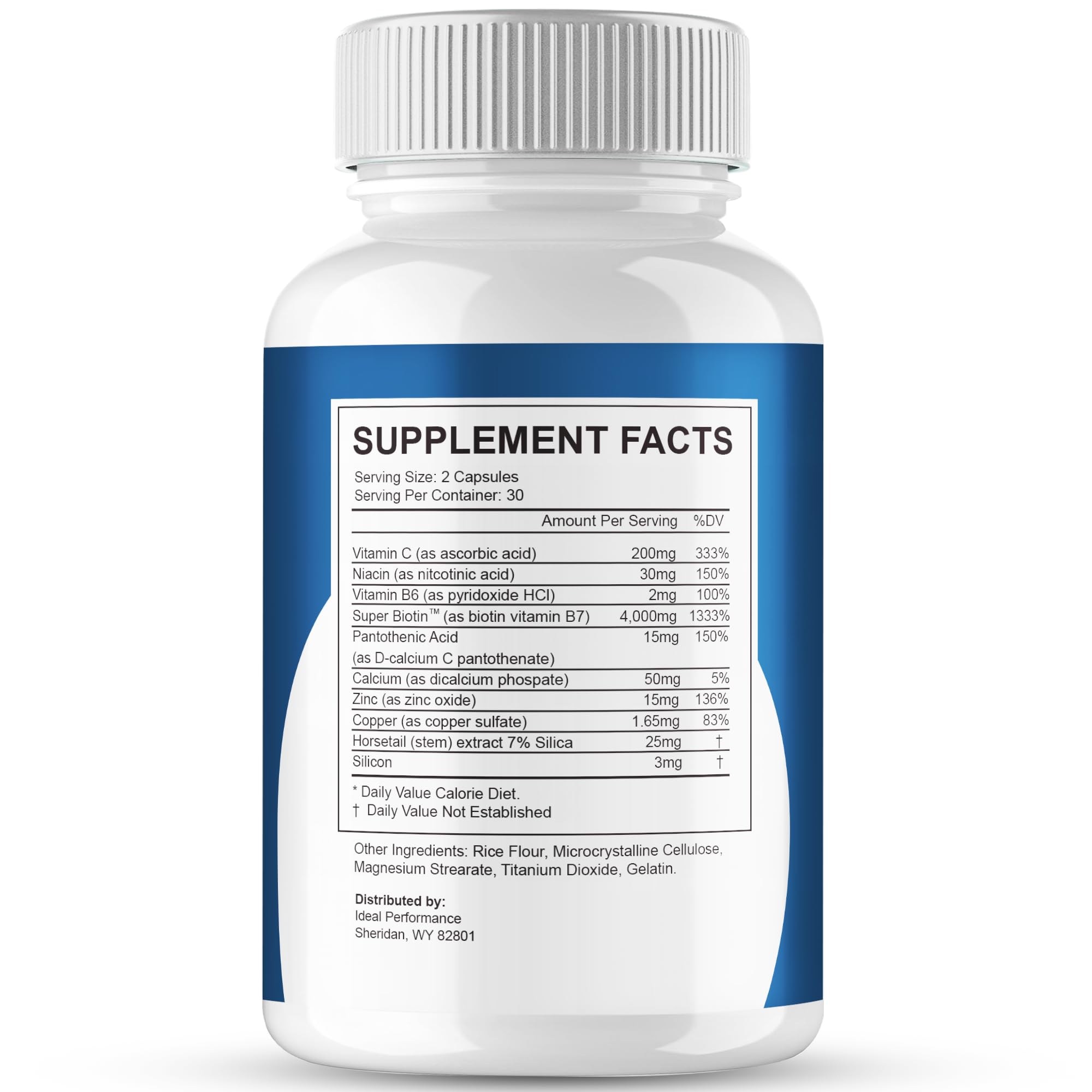 IDEAL PERFORMANCE Flexileaf label and capsules arranged for flexible movement.