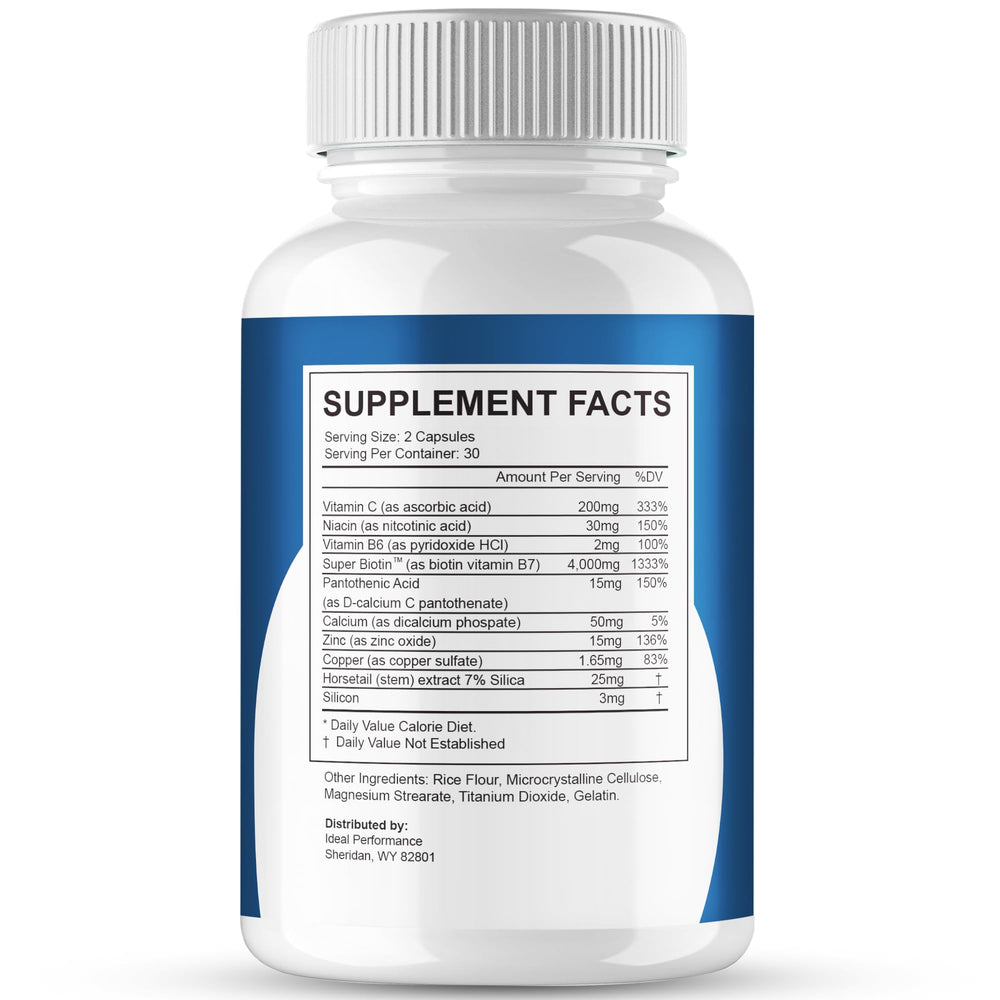 IDEAL PERFORMANCE Flexileaf label and capsules arranged for flexible movement.
