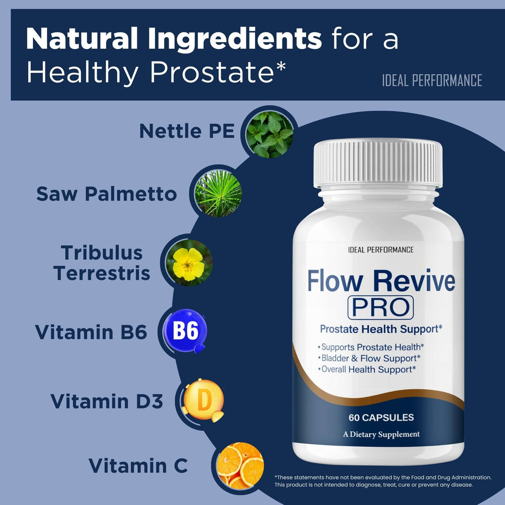 IDEAL PERFORMANCE Flow Revive capsules with a glass of water for quick consumption