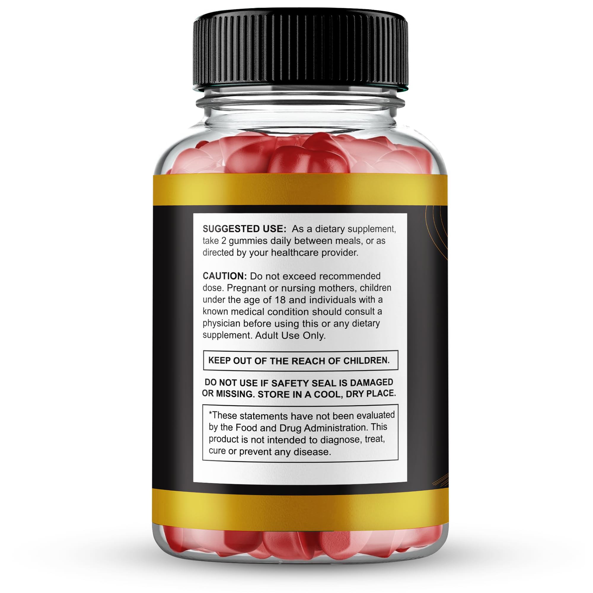 IDEAL PERFORMANCE Fluxactive Complete Gummies closeup emphasizes chewy texture and appealing flavor.