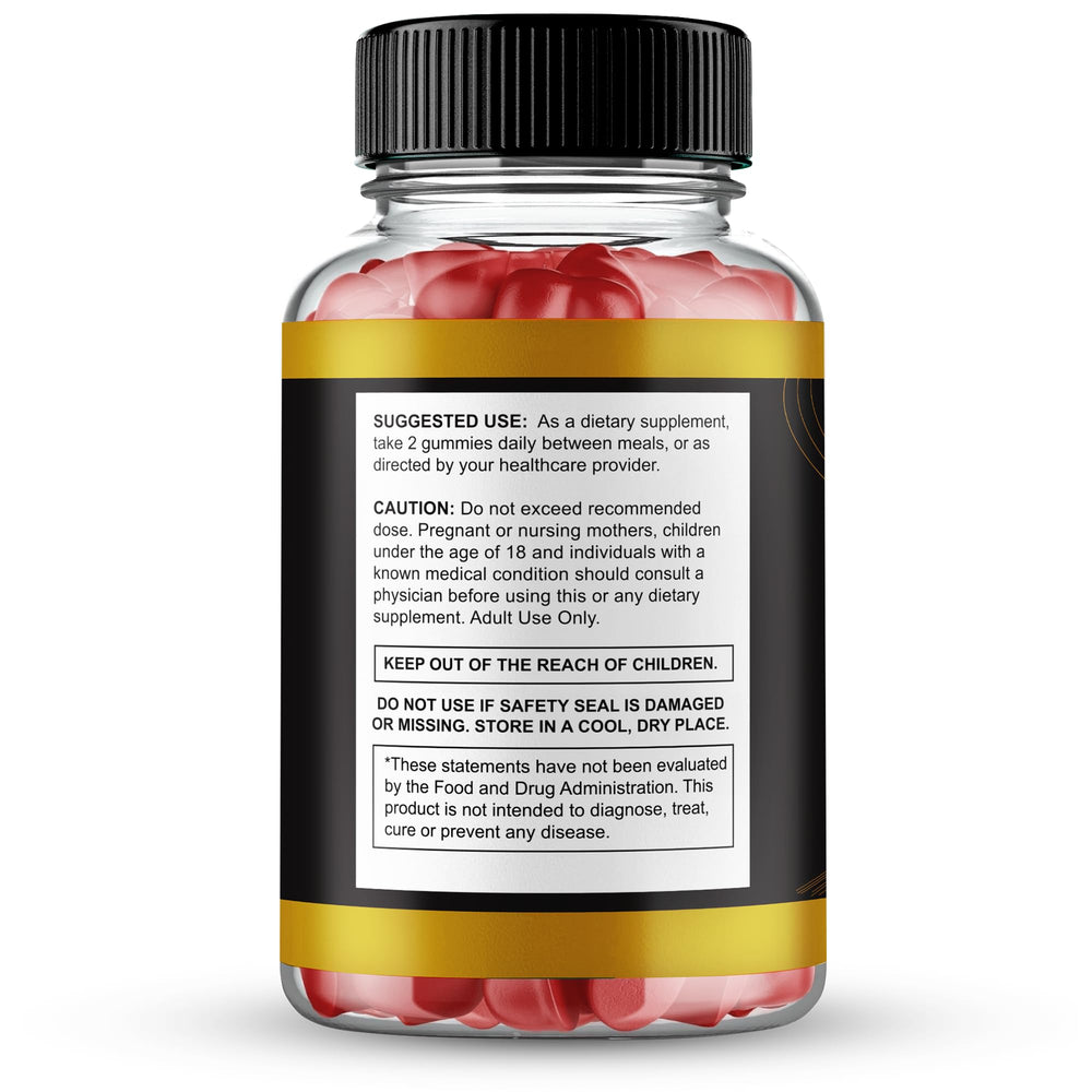 IDEAL PERFORMANCE Fluxactive Complete Gummies closeup emphasizes chewy texture and appealing flavor.