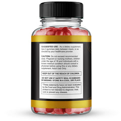 IDEAL PERFORMANCE Fluxactive Complete Gummies closeup emphasizes chewy texture and appealing flavor.