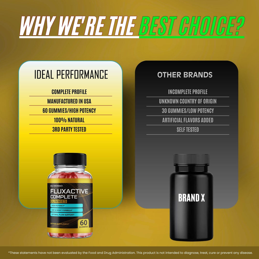 IDEAL PERFORMANCE Fluxactive Complete Gummies usage guide suggests simple daily routines.