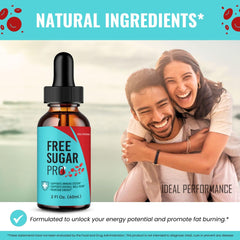 IDEAL PERFORMANCE Free Sugar Pro Drops in-use glass with liquid texture for visual appeal.