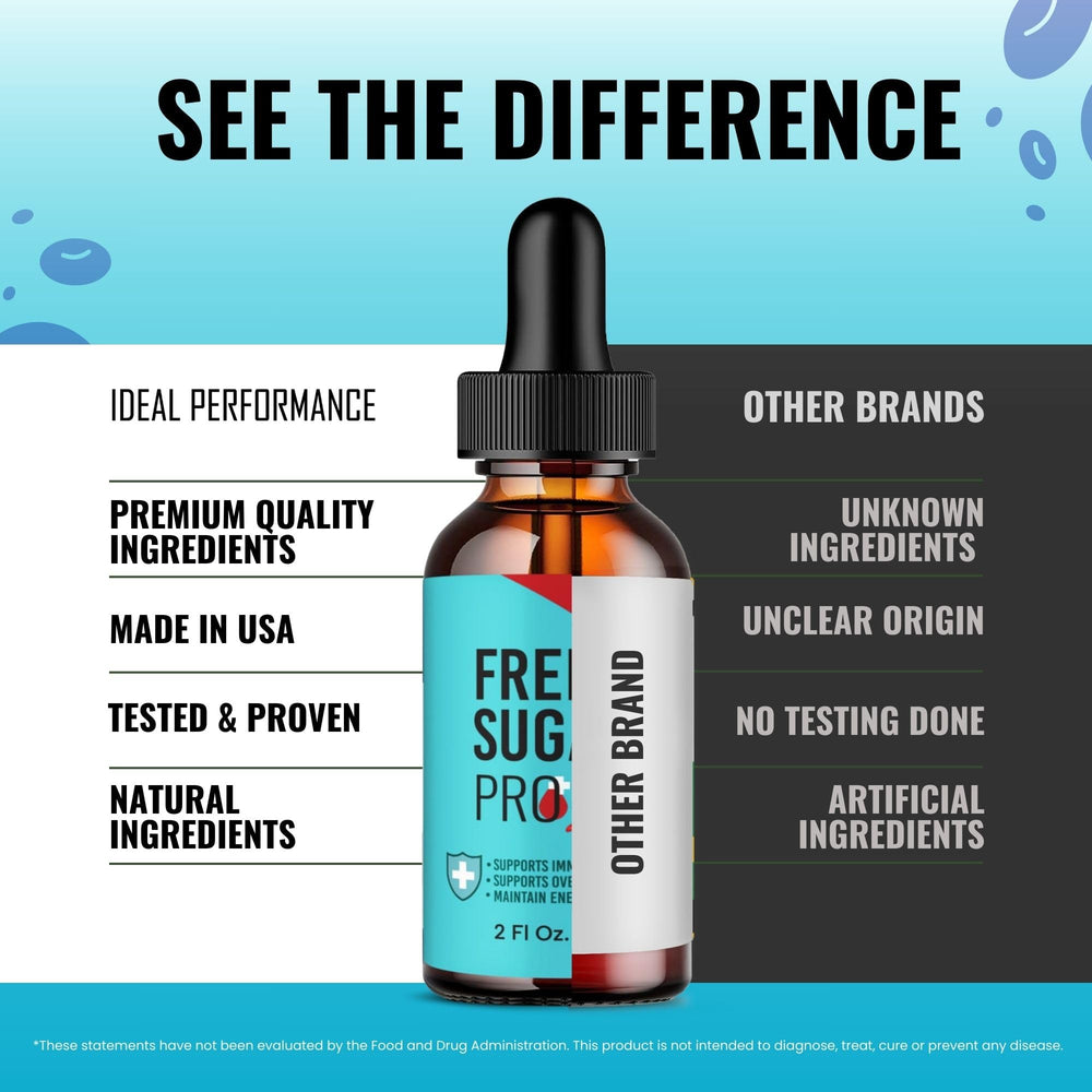 IDEAL PERFORMANCE Free Sugar Pro Drops ingredients panel highlights natural blend.