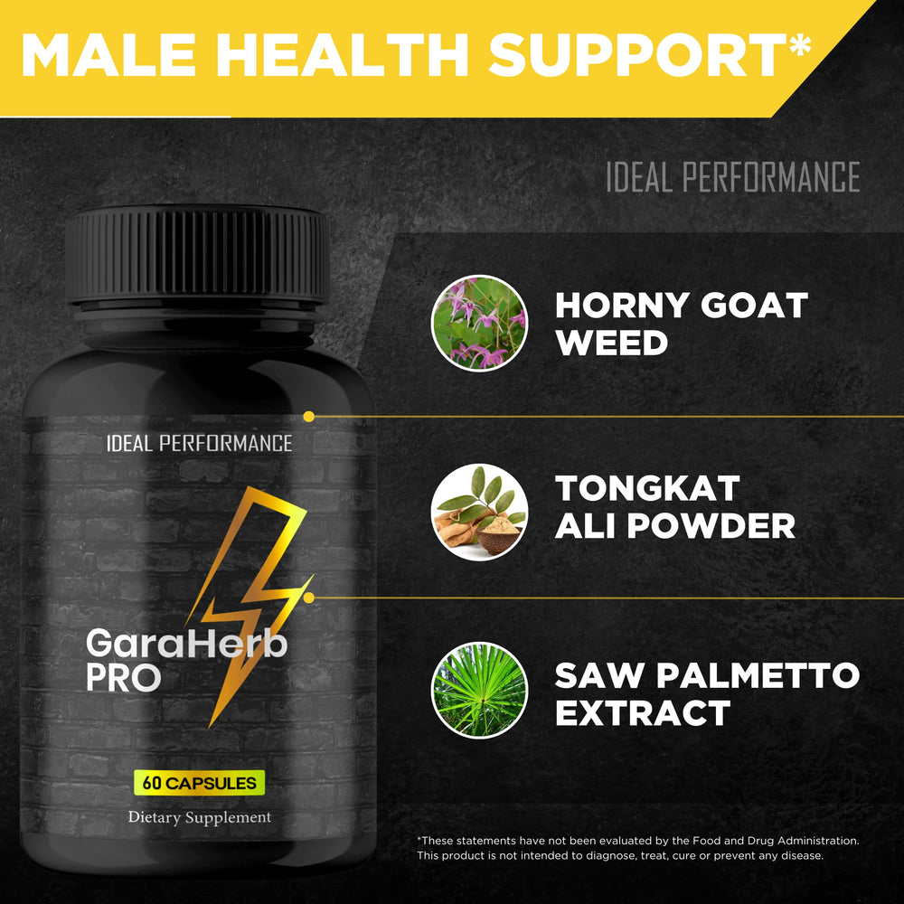 Garaherb Pro bottle placed on a desk for daily routine.
