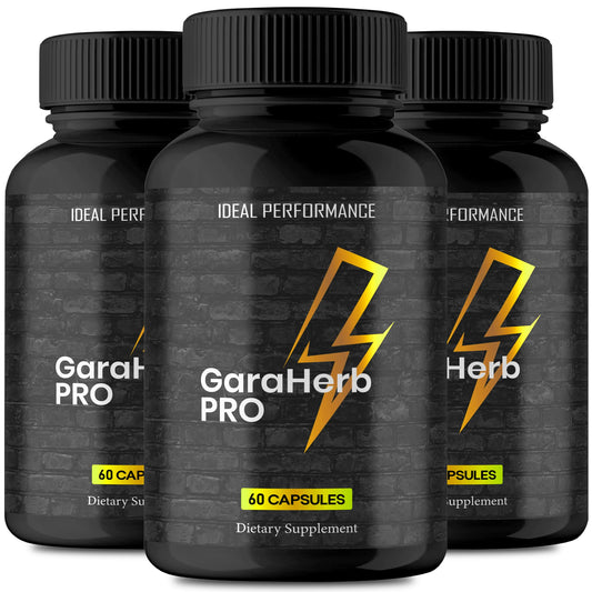 IDEAL PERFORMANCE Garaherb Pro capsules bottle for everyday energy support and stamina.