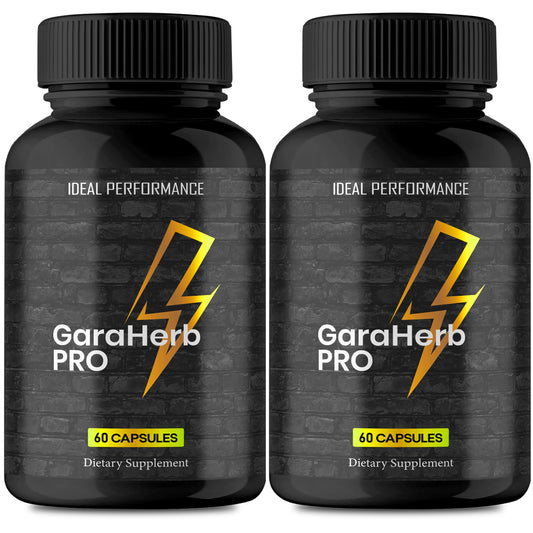 IDEAL PERFORMANCE Garaherb Pro capsules in a bottle for daily energy support.