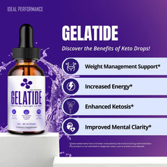 Gelatide Drops bottle on desk for daily energy and focus.