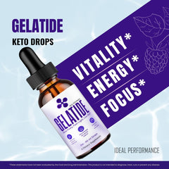 IDEAL PERFORMANCE Gelatide Drops on a trail, ideal for outdoor activity.