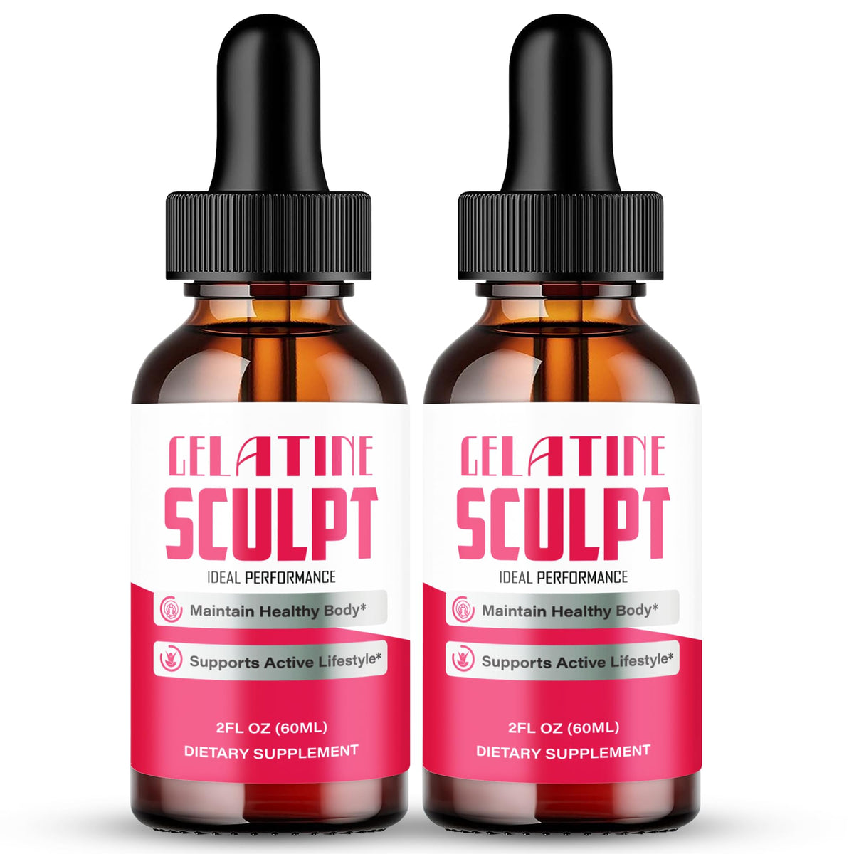 IDEAL PERFORMANCE Gelatine Sculpt Drops bottle, premium keto liquid for active days.