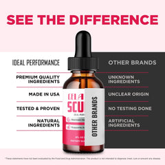 IDEAL PERFORMANCE Gelatine Sculpt Drops ingredients list highlighting natural formula for daily routines.