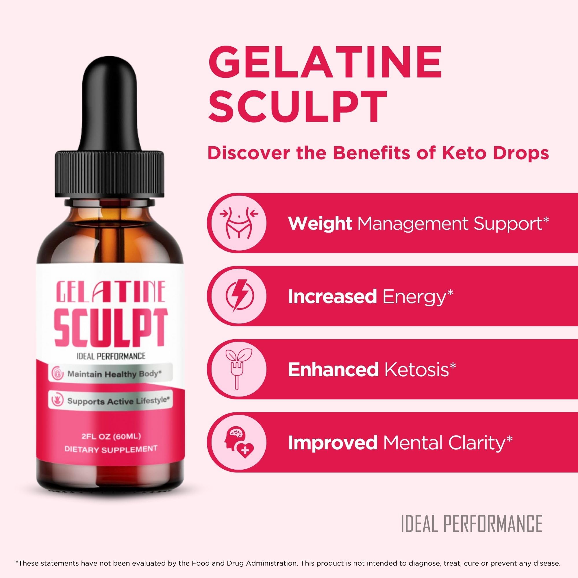 IDEAL PERFORMANCE Gelatine Sculpt Drops being poured for convenient use after activity.