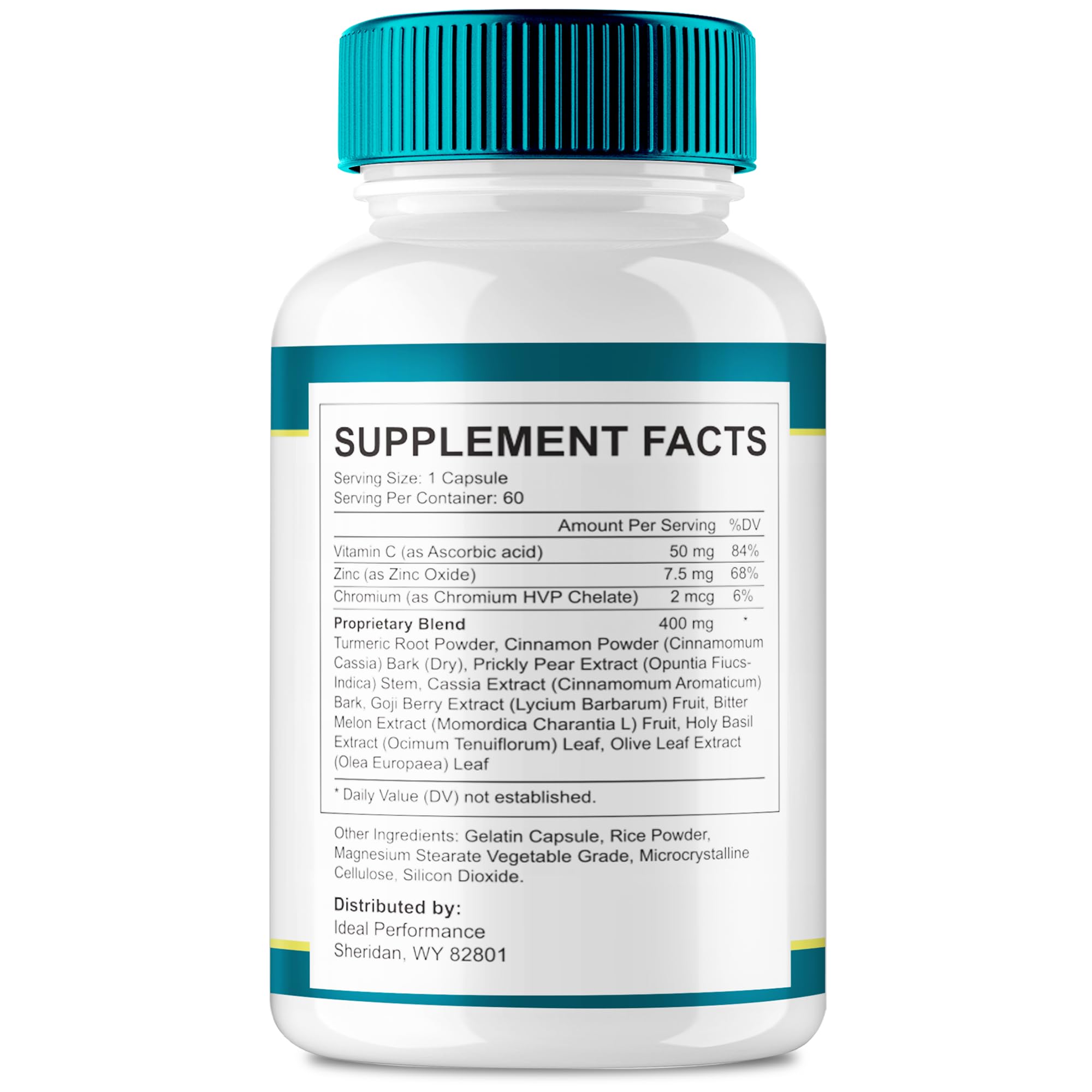 IDEAL PERFORMANCE GL Pro Blood Support capsules bottle with label and guidance.