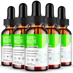 IDEAL PERFORMANCE Gluco Delete Drops bottle promotes daily wellness with a natural formula.