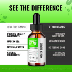 IDEAL PERFORMANCE Gluco Delete Drops five-pack box conveys trusted quality and reviews.