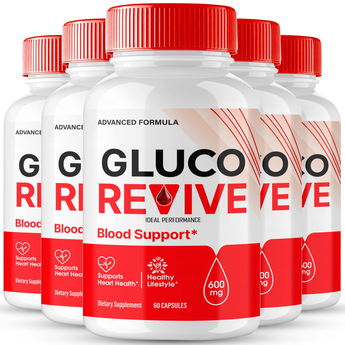 IDEAL PERFORMANCE Gluco Revive pills bottle front for everyday wellness
