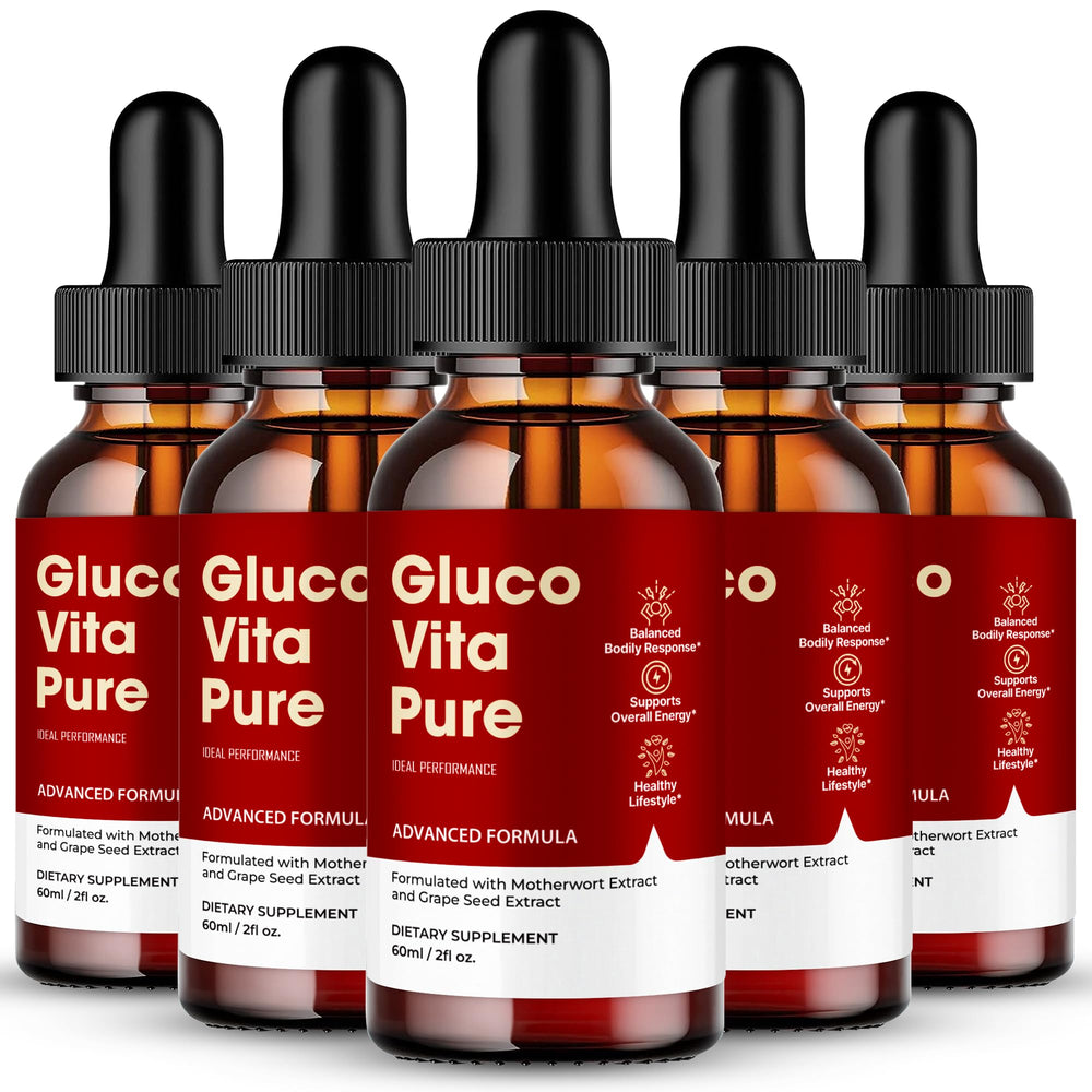 IDEAL PERFORMANCE Gluco Vita Pure Drops bottle for easy daily dosing.