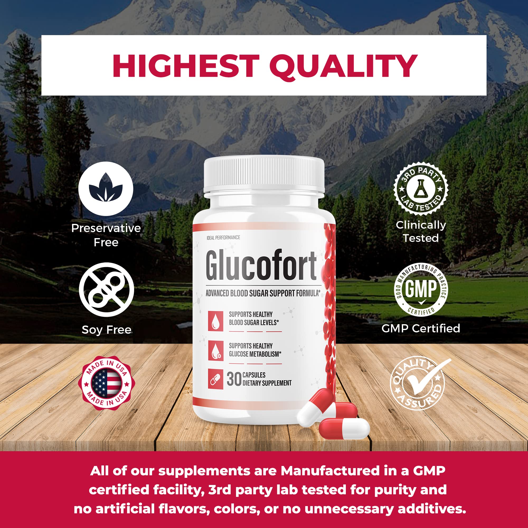 IDEAL PERFORMANCE Glucofort daily use pack for busy days.
