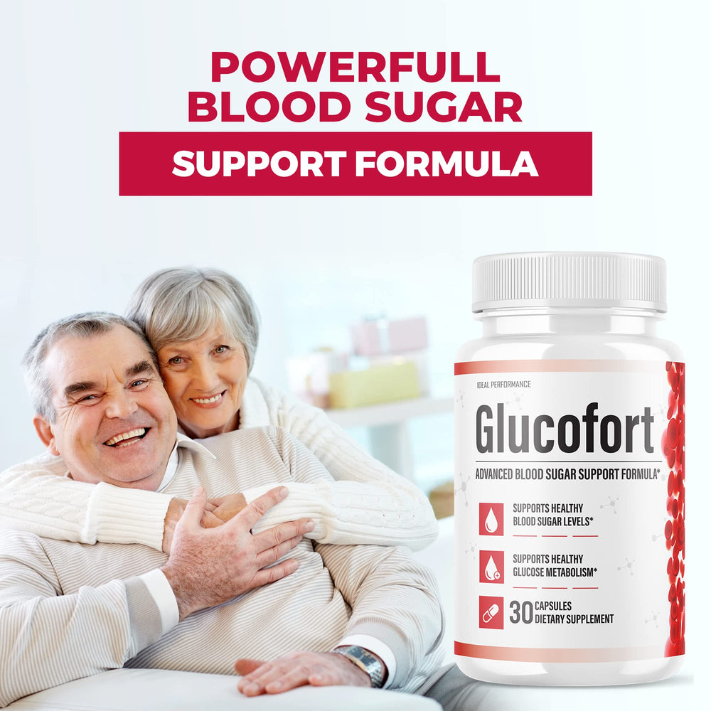 IDEAL PERFORMANCE Glucofort open bottle ready to take as part of routine.
