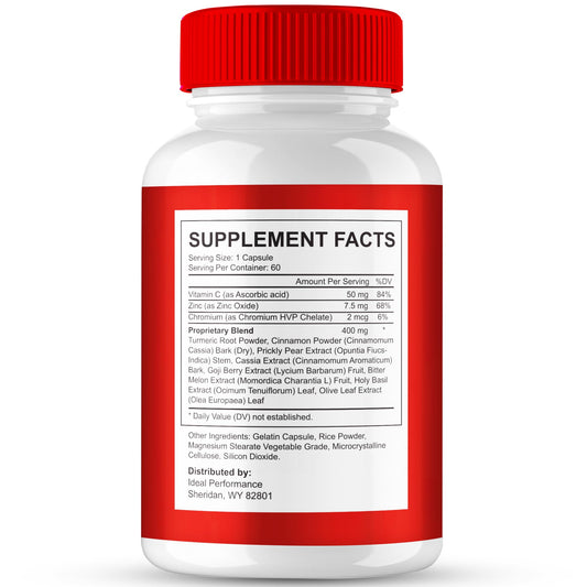 GlucoSense pills closeup shows natural blend for healthy blood flow.