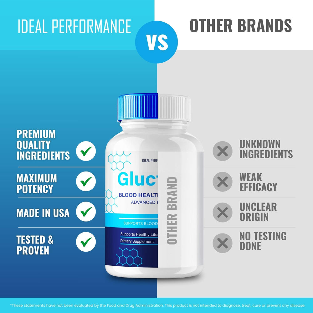 IDEAL PERFORMANCE Gluctose capsules on shelf suggesting daily use