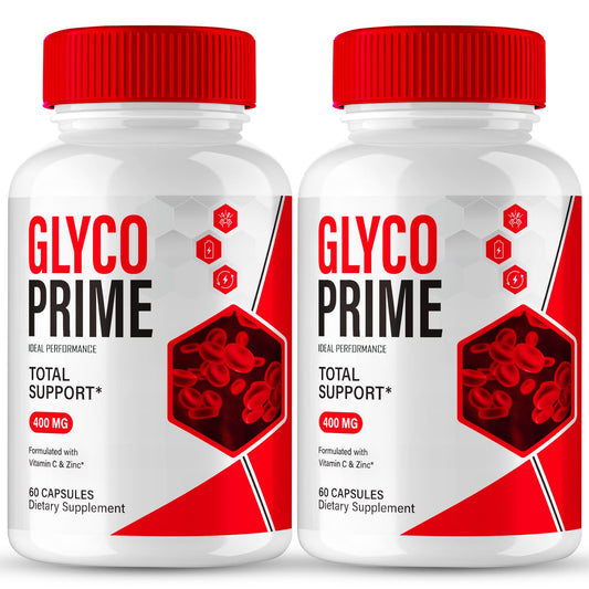 IDEAL PERFORMANCE Glyco Prime bottle front promoting healthy circulation and balanced levels.