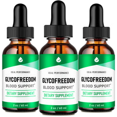 IDEAL PERFORMANCE Glycofreedom Drops bottle close-up for natural wellness support