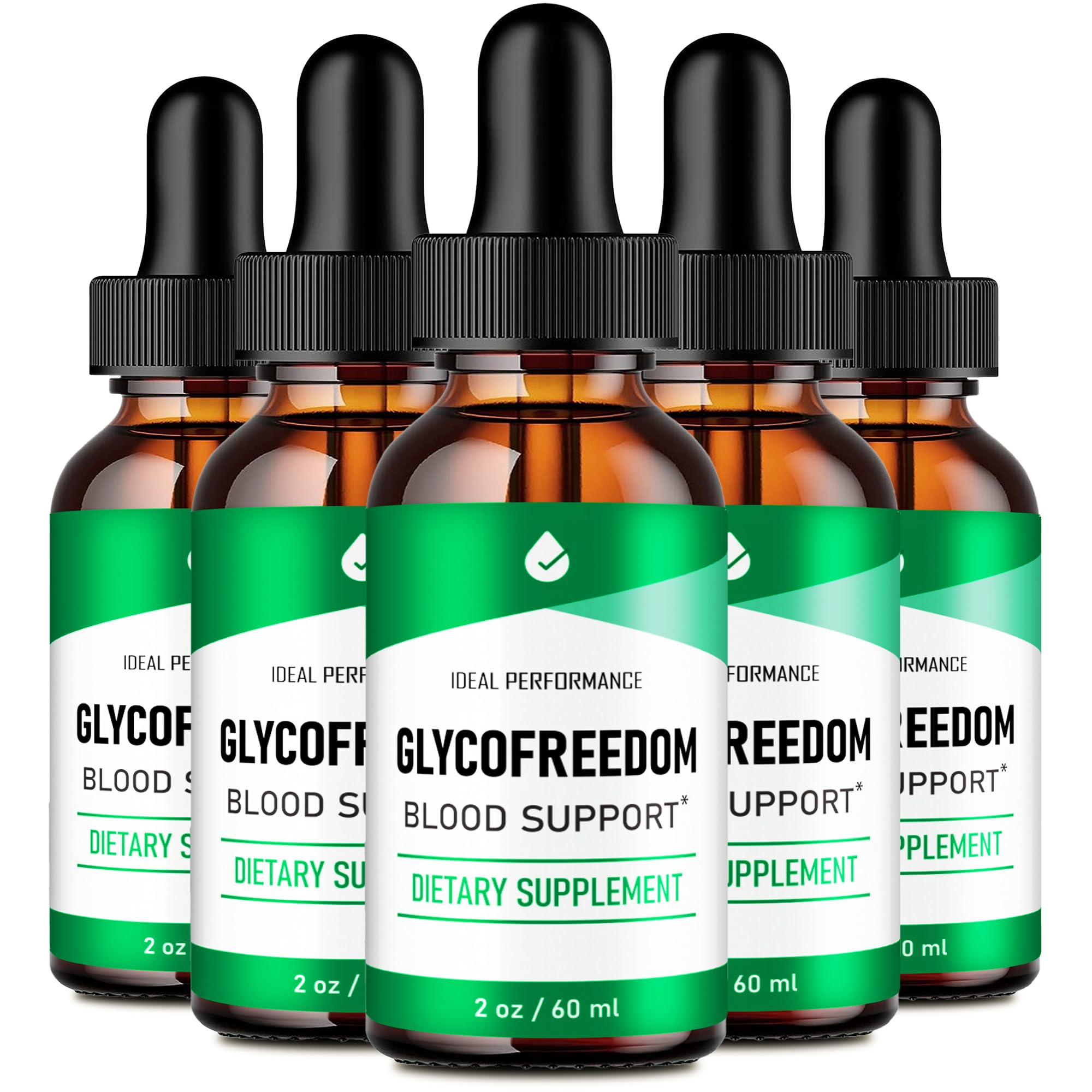 IDEAL PERFORMANCE Glycofreedom Drops bottle for convenient daily support.