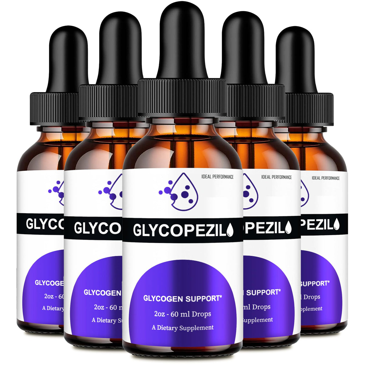 IDEAL PERFORMANCE Glycopezil Drops bottle for daily use and potential circulation support.