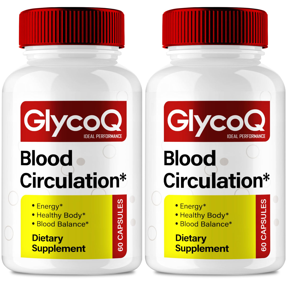 IDEAL PERFORMANCE GlycoQ Capsules bottle front view for circulation support.