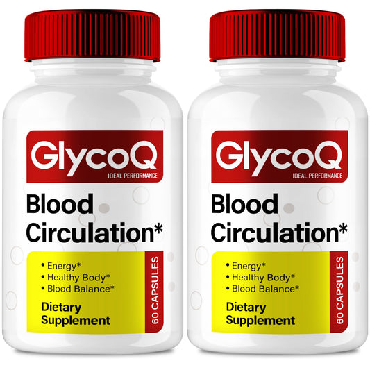 IDEAL PERFORMANCE GlycoQ Capsules bottle front view for circulation support.