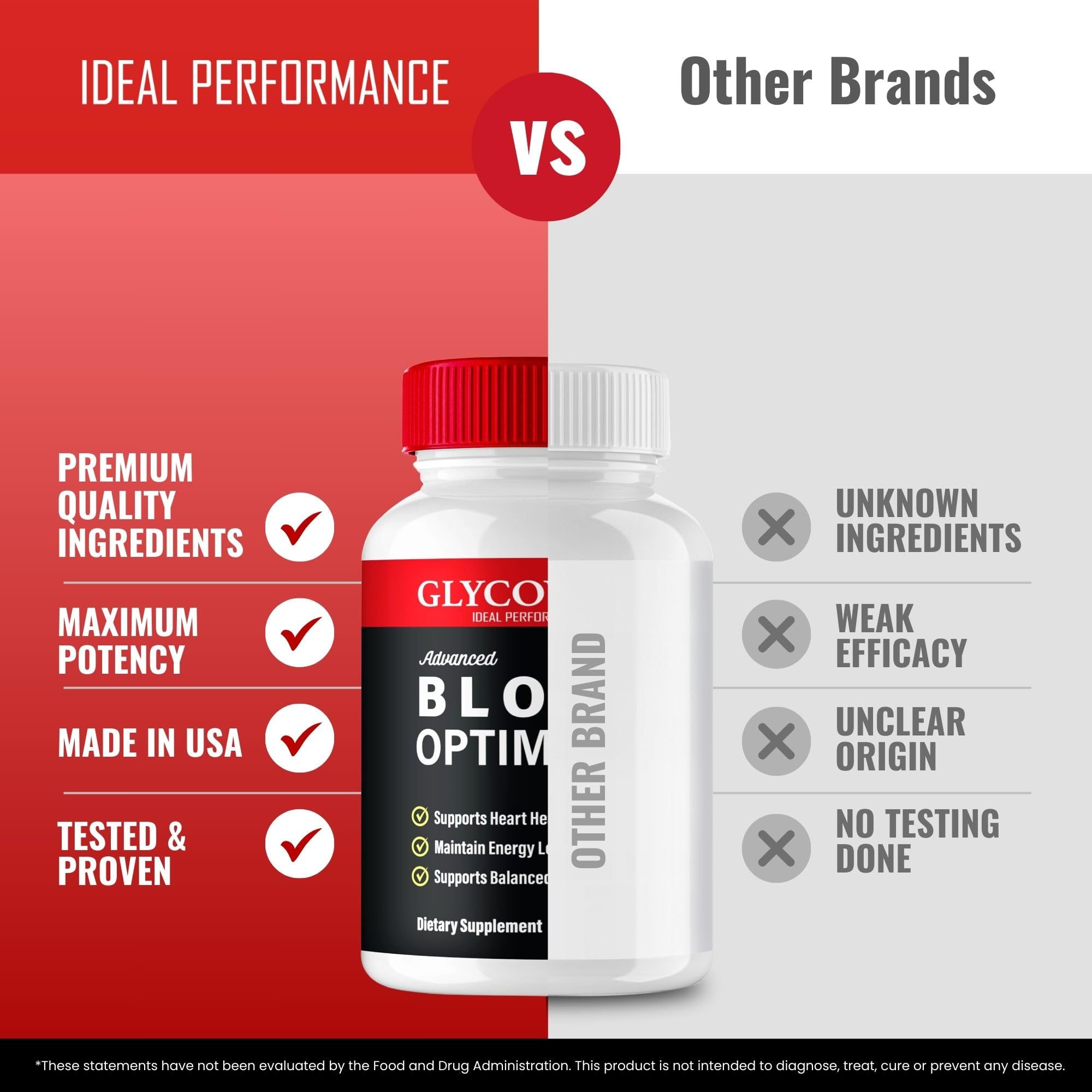 IDEAL PERFORMANCE Glycowize bottle pour demonstrates convenient daily dosing.