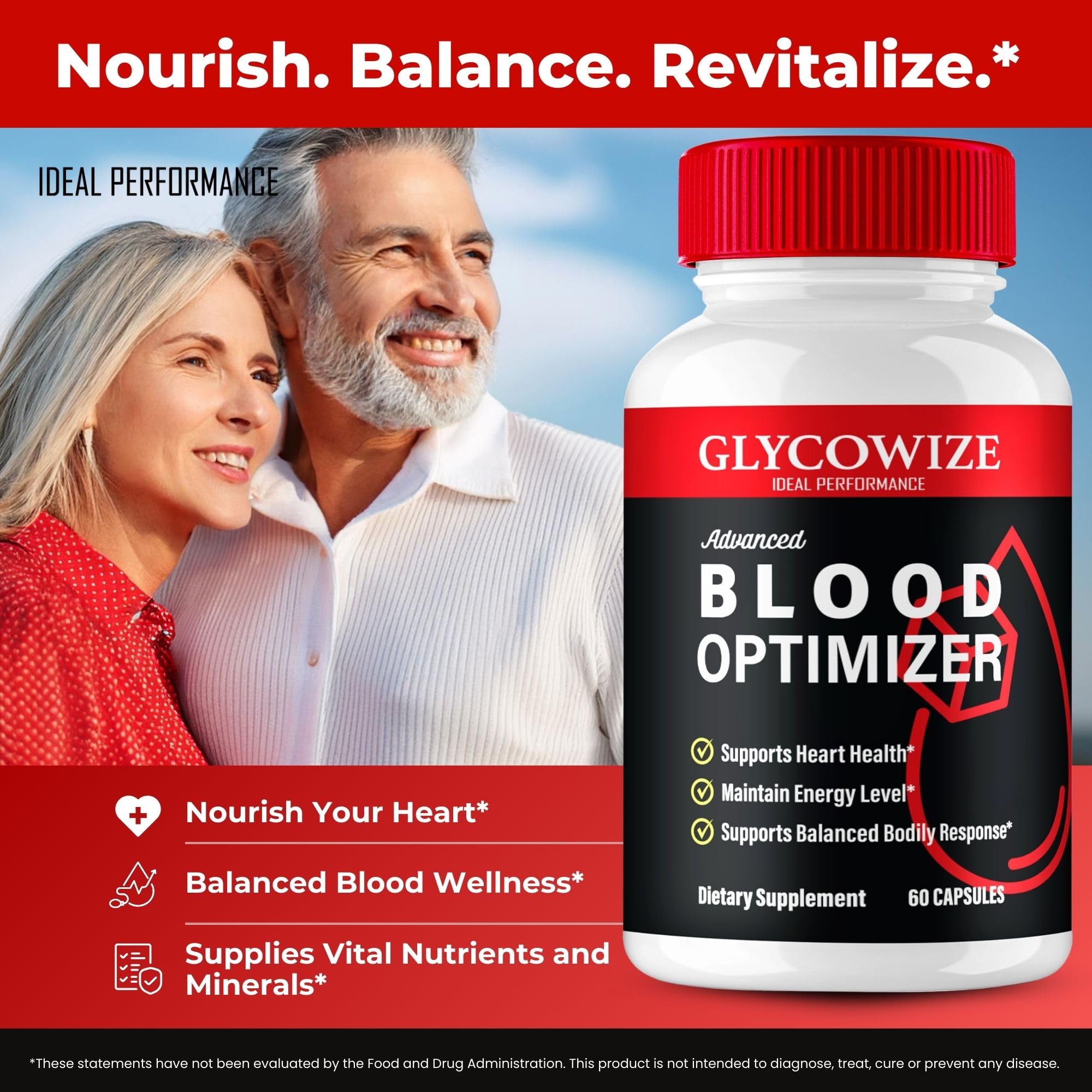 IDEAL PERFORMANCE Glycowize capsules daily-dose shot illustrating convenient routine