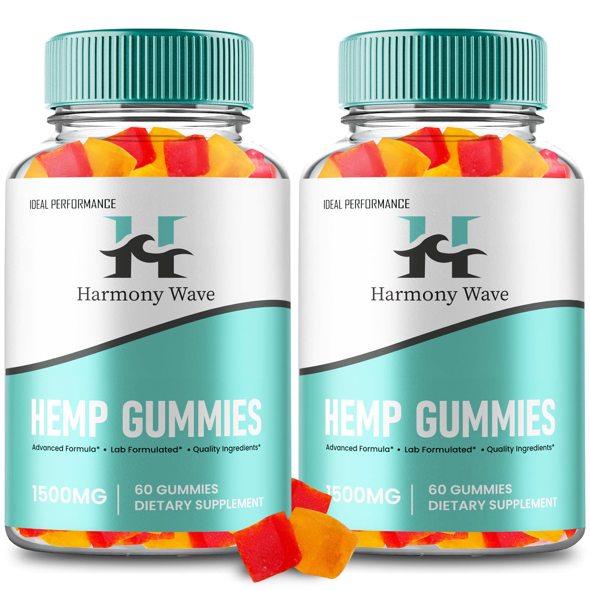 IDEAL PERFORMANCE Harmony Wave Gummies bottle front for daily wellness support.